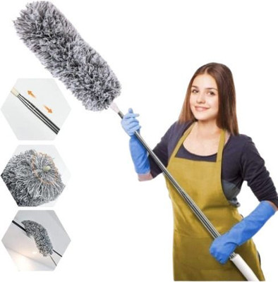 evaaenterprises Fan Duster with soft feather and metal pole Wet and Dry Duster