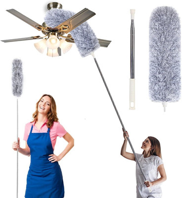 KANTHEE ENTERPRISE 100 Inch Long Handle Microfiber Feather Ceiling Wet and Dry Duster