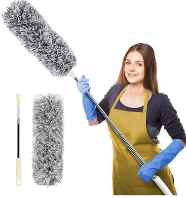 Orld Orld Microfiber Duster 100 inch Extension Pole with Cleaning Ceiling Fan Wet and Dry Duster Set