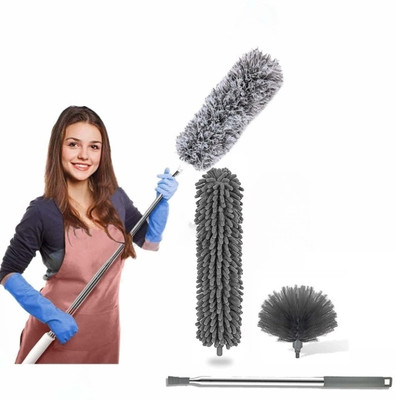 ELITEHOME microfiber Feather Ceiling Dust0er for Home Cleaning ,Different type of 3 in 1 Dry Duster Set