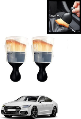 MATIES Luxury Design Black/Yellow Dust Remover Mini Brush Set Of 2 For Car-224 Wet and Dry Duster Set(Pack of 2)