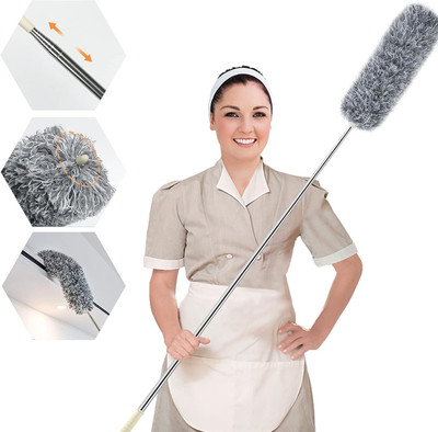 DIYAL ENTERPRISE Microfiber Duster 100 inch ExtensionPole with Cleaning Ceiling Fan High Ceiling Wet and Dry Duster