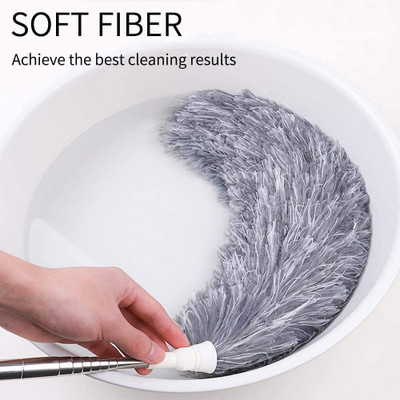 Mesmera telescopic handle Microfibre Wet and Dry Broom(Grey)