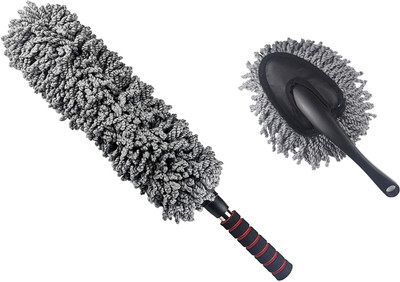 carfrill Microfiber Multipurpose Duster/Cleaning Dashboard Duster/Car Detailing Brush Wet and Dry Duster Set(Pack of 2)