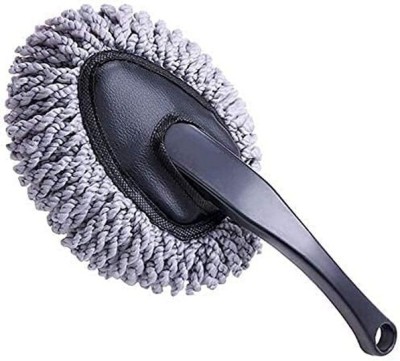 HM EVOTEK Car Wash Brush Car Dusting Tool Wax Dash Exterior Interior Cleaning Duster K1 Microfibre Wet and Dry Brush(Black, Grey)