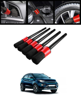 AYW Universal Red/Black Set Of 5 Wet & Dry Detailing Car Interior Brush-193 Wet and Dry Duster Set