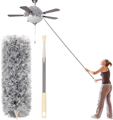 NIPTRON Cleaning Brush Feather Microfiber Duster with Extendable Rod Dust Cleaner Wet and Dry Duster