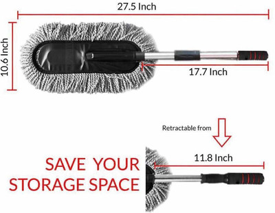 MAITRI ENTERPRISE Car Cleaning Brush Mop Adjustable Car Duster wet/dry duster M14 Wet and Dry Duster Set