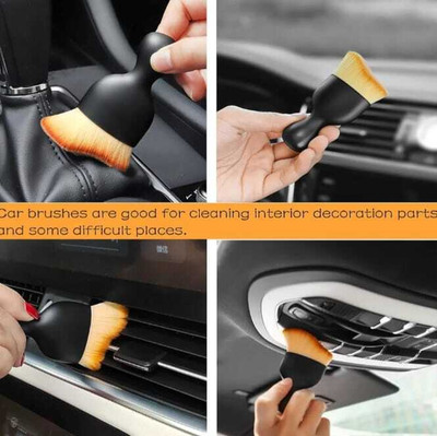 Radhe Krishna Car Interior Cleaning Brush – Soft Bristle & Multipurpose Wet and Dry Duster