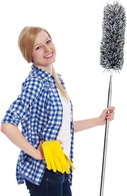 SRBK fashion Microfiber Duster 100 inch Extension Pole with Cleaning Ceiling Fan High Ceiling Wet and Dry Duster