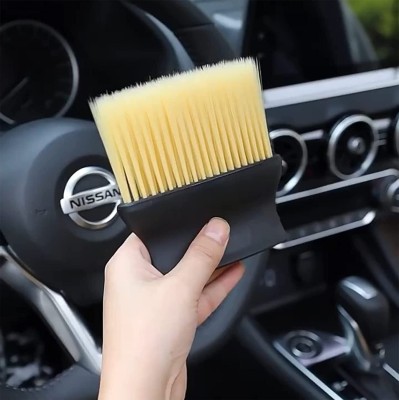 IKTRADERS CAR DASHBOARD CLEANING BRUSH Nylon Wet and Dry Brush(Multicolor)