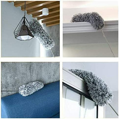 prayati Fan Cleaning Duster with 100 inches Expandable Pole Handle Washable Duster Wet and Dry Duster