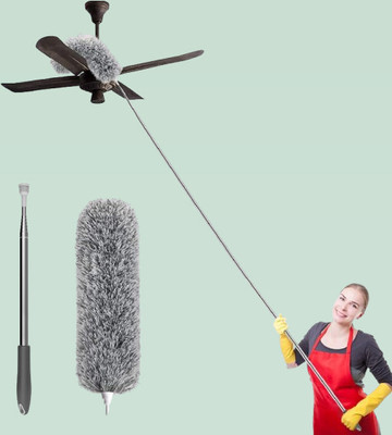 Tvaynexx Telescopic 100-inch Fan Dust Remover Dust Mop for Ceiling Use Wet and Dry Duster