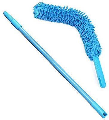 SVT Household Microfiber Duster with Extendable Rod Fan Car office Cleaning Tools Wet and Dry Duster Set