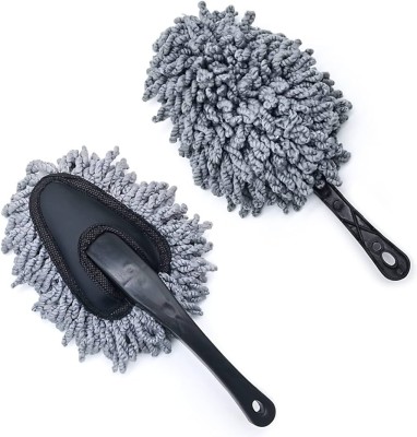 Trendegic Multipurpose microfiber small car cleaning duster Washing brush mop with handle Wet and Dry Duster