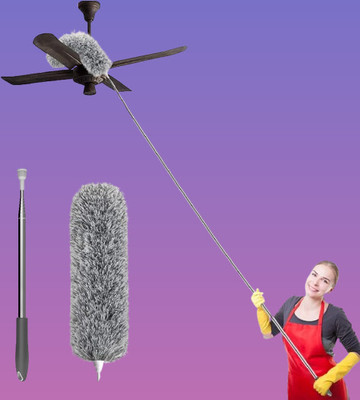 Bayneg Long Handle 100-inch Fan Dusting Multi-Purpose Mop Ceiling Cleaning Wet and Dry Duster