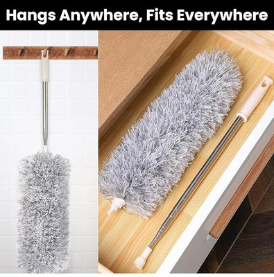 godship Microfiber Feather Duster Fan Cleaning Mop Wet and Dry Duster Dry Duster