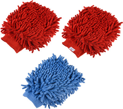 Heart Home Wet and Dry Duster Set(Pack of 3)