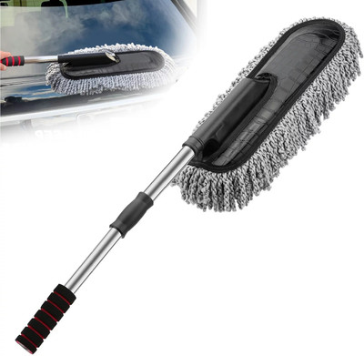 Shivarth Soft Microfiber Car Duster Exterior with Extendable Handle Wet and Dry Duster Wet and Dry Duster