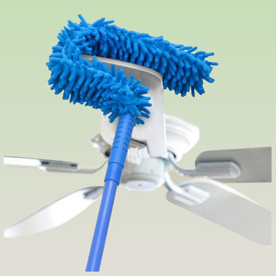 Rudbrax Compact Soft Microfiber Dusting Brush plus Long Rod Wet and Dry Duster