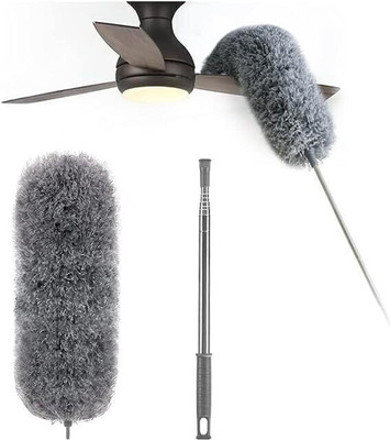 INDIWARRIOR Duster Cleaner Feather Microfiber Duster with Extendable Rod Wet and Dry Duster