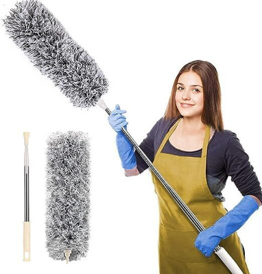 flea Microfiber Feather Duster Bendable & Extendable Fan Cleaning Duster Wet and Dry Duster