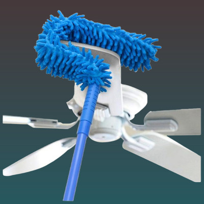 Tentris Flexible Ultra-Soft Microfiber Fan Cleaning Duster Brush & Telescopic Rod Wet and Dry Duster