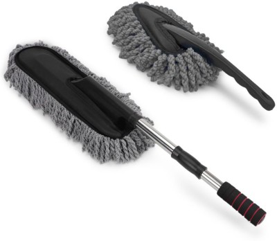 PROGIENCE Super Soft Premium Microfiber Car Cleaning Brush Ideal as Mop Duster Wet and Dry Duster Set(Pack of 2)