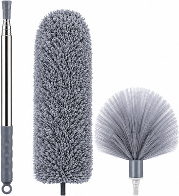 JHWOQU Fan Cleaning Brush with Long Handle, Microfiber Duster for Ceiling Fan AC Blinds Wet and Dry Duster(Pack of 2)