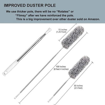 ASCANDANT Feather Duster Use it wet or dry to get your house spick and span Wet and Dry Duster Set