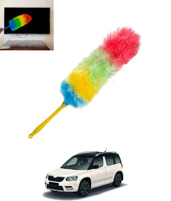 MSNP Multicolour Rainbow Duster with Duel Side Feather For Car Wet/Dry Cleaning-327 Wet and Dry Duster