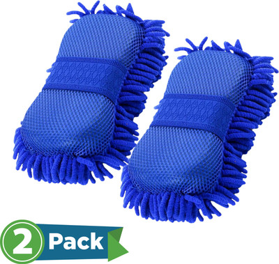 aksmit Microfiber Cleaning Duster Sponge Soft Scratch Free for Home and Kitchen Wet and Dry Duster(Pack of 2)