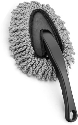 Masox Store Soft Microfiber Car Duster Exterior with Extendable Handle for Car Window K02 Plastic Wet and Dry Brush(Black)