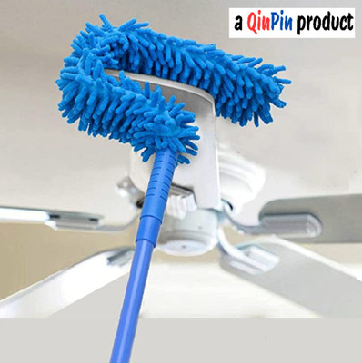 QinPin Microfiber Duster| Cobweb Jala Ceiling Fan AC Cleaning | Long Extendable Handle Wet and Dry Duster Set