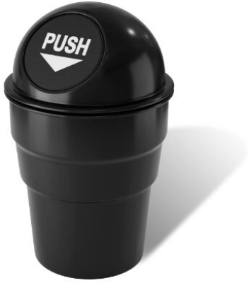 joyus Small Portable Trash Bin for Vehicle Plastic Dustbin(Black)