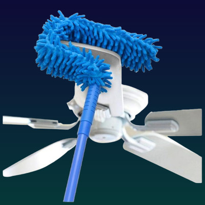 Omnmeris Portable Soft Microfiber Dusting Brush and Long Rod Wet and Dry Duster