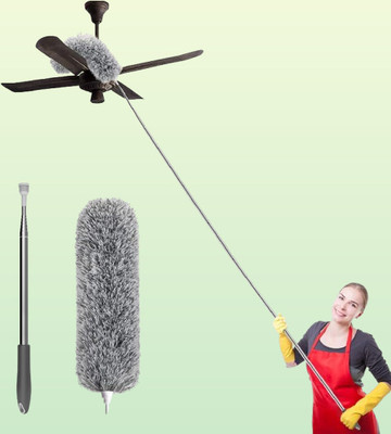 Rurgdax Adjustable 100-inch Long Fan Cleaner Ceiling Mop for High Ceiling Wet and Dry Duster