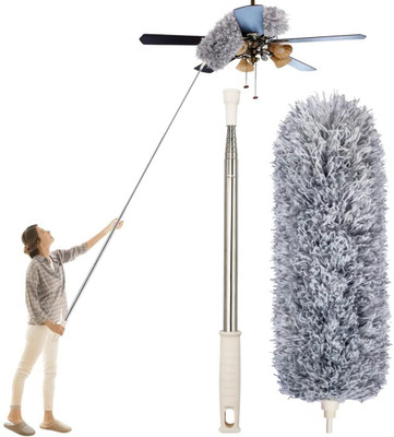 NUCLETRIC Cleaning Brush Feather Microfiber Duster with Extendable Rod Dust Cleaner Wet and Dry Duster