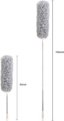 ND BROTHERS 100inches Expandable Handle Washable Duster for High Ceiling Fans,Window ND71 Wet and Dry Duster