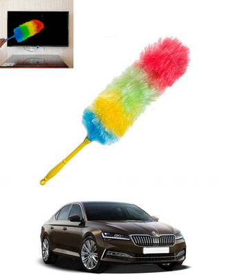 ABJD Universal Muticolor Dual Side Feather Rainbow Duster for Vehicle/Office-253 Wet and Dry Duster