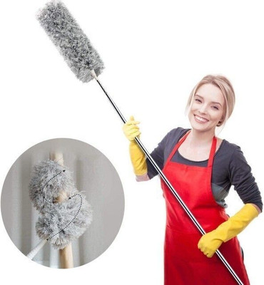Hari Om 3 in 1 Tiles Cleaning Brush Floor Scrub Bathroom Brush with Long Handle Wet and Dry Duster