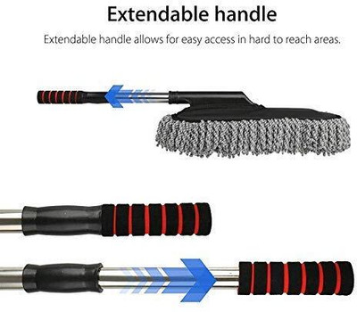 TECHEL Buy Microfiber Car Duster with Long Handle WRT10 Wet and Dry Duster