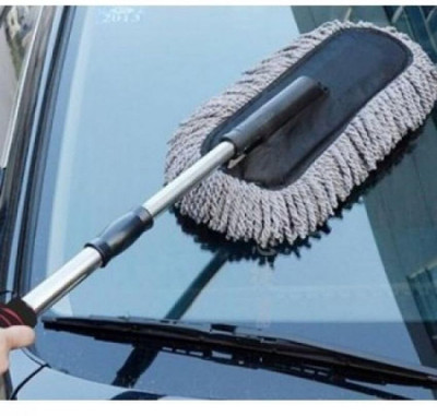 jyot creation Microfiber Car Duster Exterior Interior Cleaner Cleaning with Long Handle Wet and Dry Duster