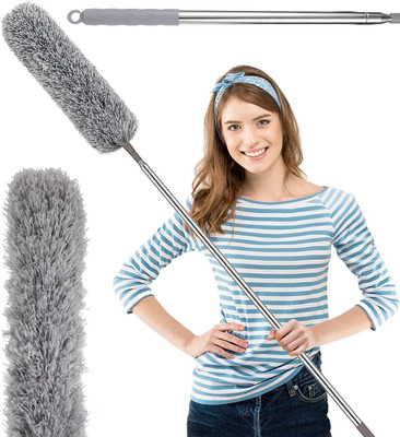 KANTHEE ENTERPRISE 100 Inch Long Handle Microfiber Feather Ceiling Wet and Dry Duster