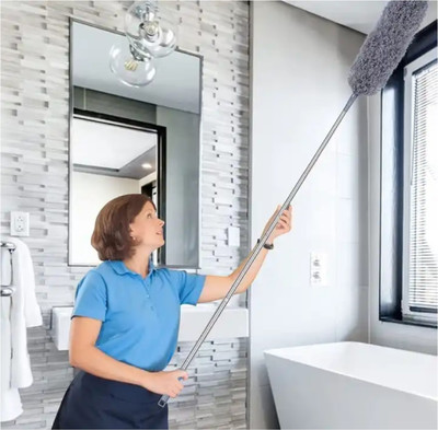 MobFest ® Fan Cleaning Duster with Extendable Rod Dust Cleaner Wet and Dry Duster 285cm Wet and Dry Duster Set