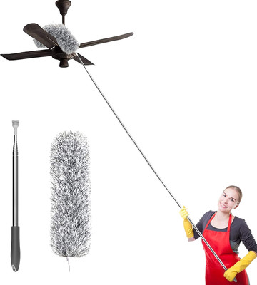 CHATTERJEE ELECTRO HUB Microfiber Feather Duster – Bendable & Extendable Fan Cleaning Brush Wet and Dry Duster