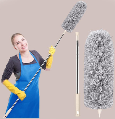 HEZKRT ® 100’’ Extra Long Extendable Cobweb Dusters, Bendable Scratch Resistant Wet and Dry Duster Set