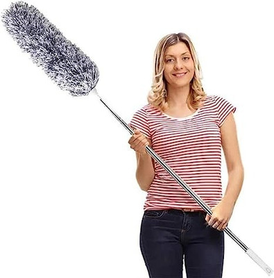 FIVANIO Cleaning High Ceiling Fan Microfiber Feather Telescoping 100 inch Extension Rod Wet and Dry Duster Set