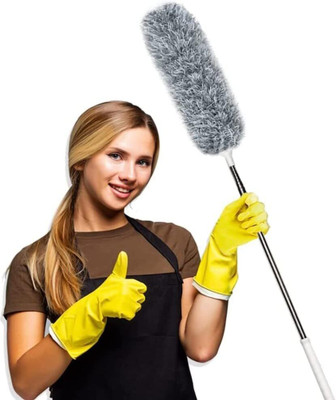 SUNCLOCK Cleaning Brush Feather Microfiber Duster with Extendable Rod Dust Cleaner KH_1 Wet and Dry Duster