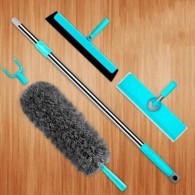 Deoxys 5 PCS Microfiber Dust Brush, Duster Kit with Extension Pole, Removable Wet and Dry Duster Set